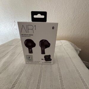 Air1 True Wireless Metal Earbuds Airbuds Bluetooth w/ Charging White Sealed NEW